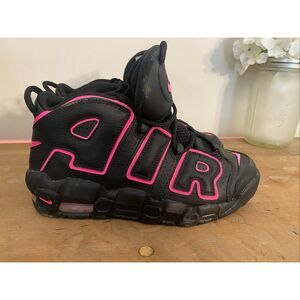 Nike Air More Uptempo 6Y kids girls 7.5 women’s Release 2016 pink black sneakers